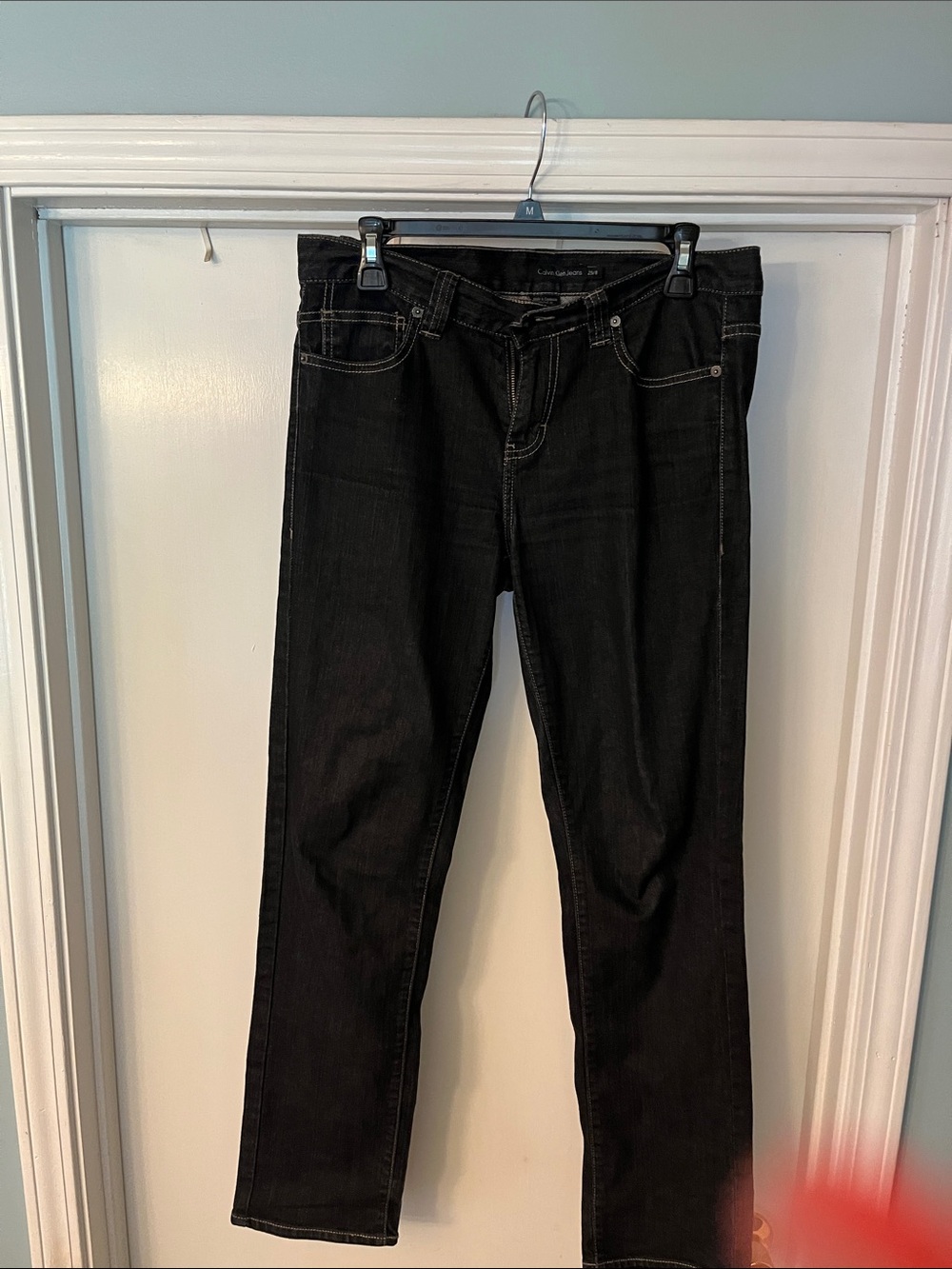 Calvin Klein Jeans Women's Black Straight-Leg Denim